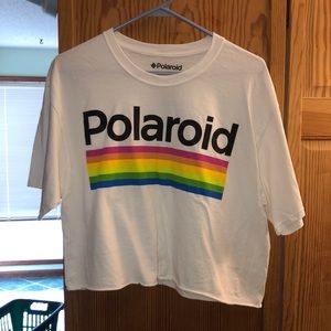 Polaroid cropped T-shirt
